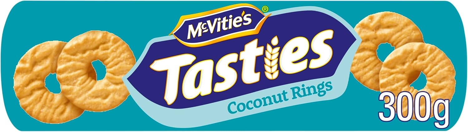 McVitie's Tasties Coconut Rings Biscuits, 300 g (Pack of 1)