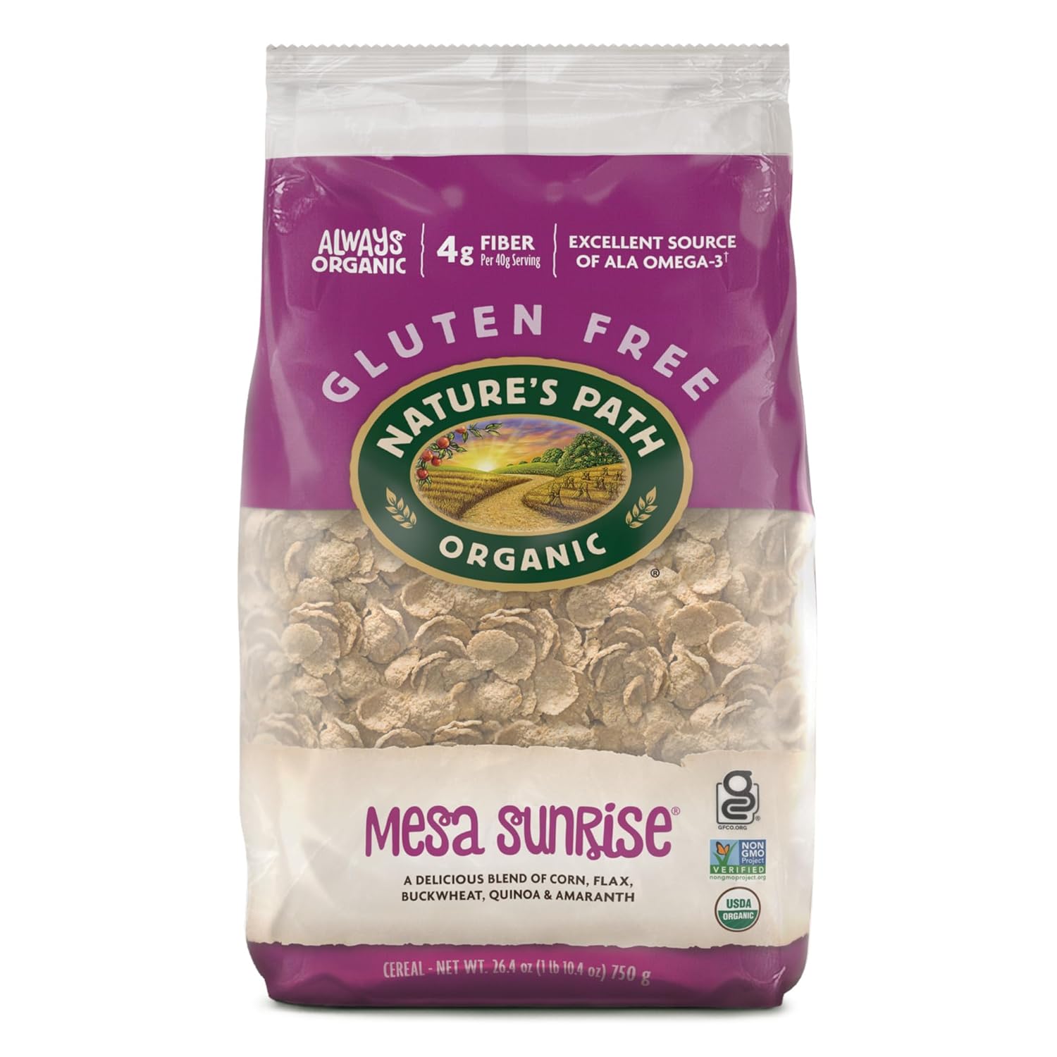 Nature's Path Organic Mesa Sunrise Cereal, 26.4 oz (Pack of 6), Gluten Free, Earth Friendly Packaging