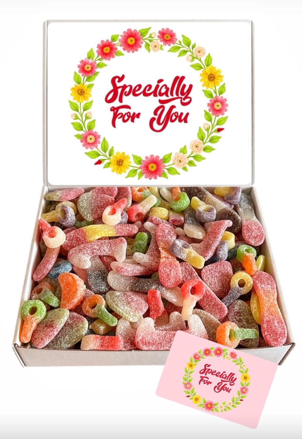 Specially For You Vegan & Halal Fizzy Pick n Mix Sweets Box - Plant-Based & Gelatine-Free Sweeties - For Birthday, Easter, Christmas, Corporate Gifting, Mother's Day, etc (Specially For You Vegan Box)