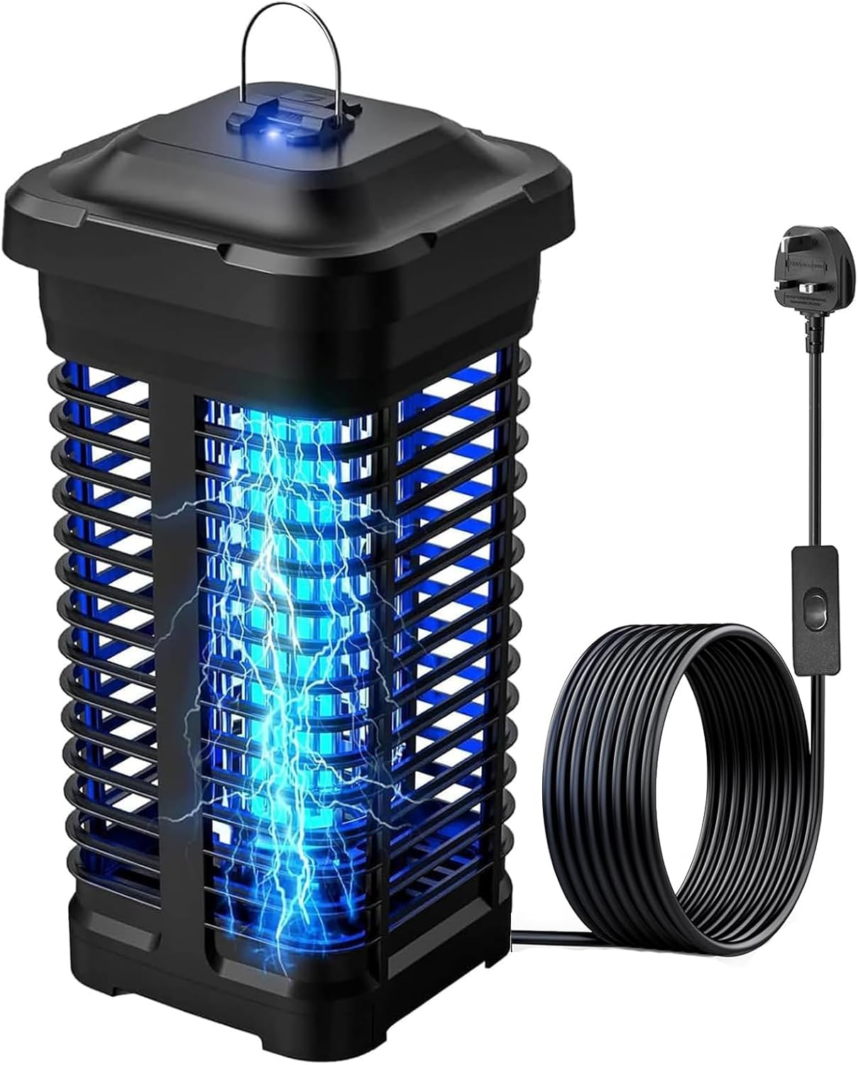 Bug Zapper with Light Sensor,3-meter Cord Mosquito Zapper for Indoor and Outdoor,18W 4200V Waterproof Flying Insect Control Lamp