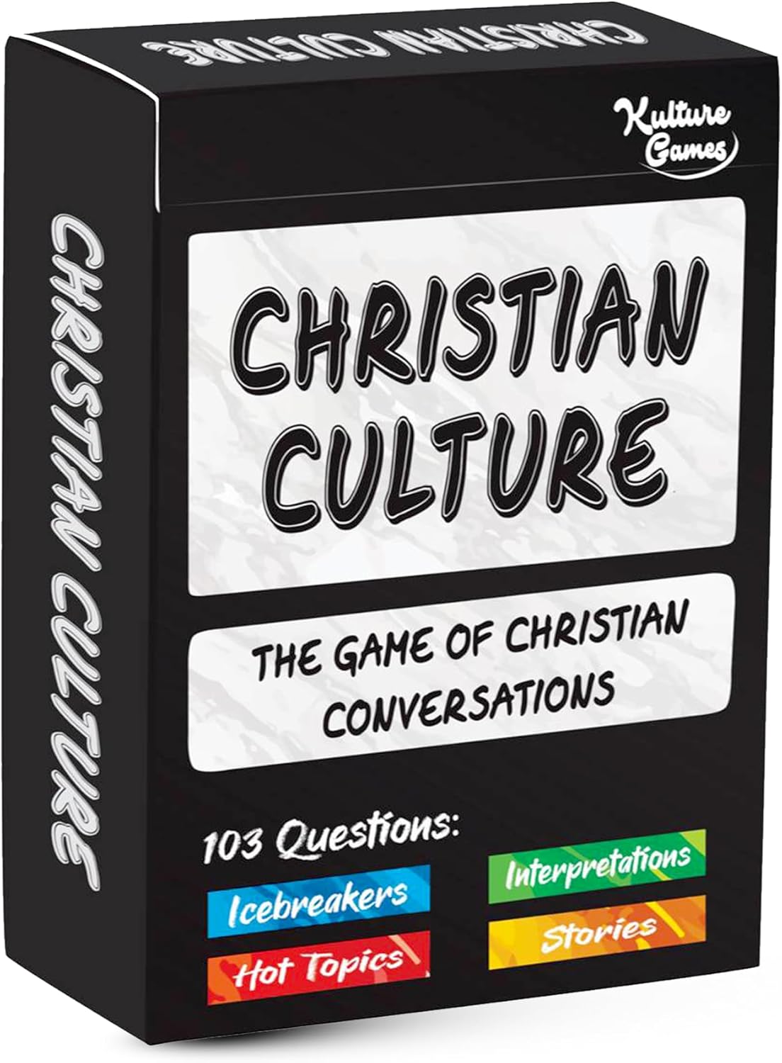 Kulture Games Christian Culture - The Game of Christian Conversations - Fun & Thought Provoking Conversation Starters About God, Christianity & Life – Christian Cards for Bible Study or Youth Groups
