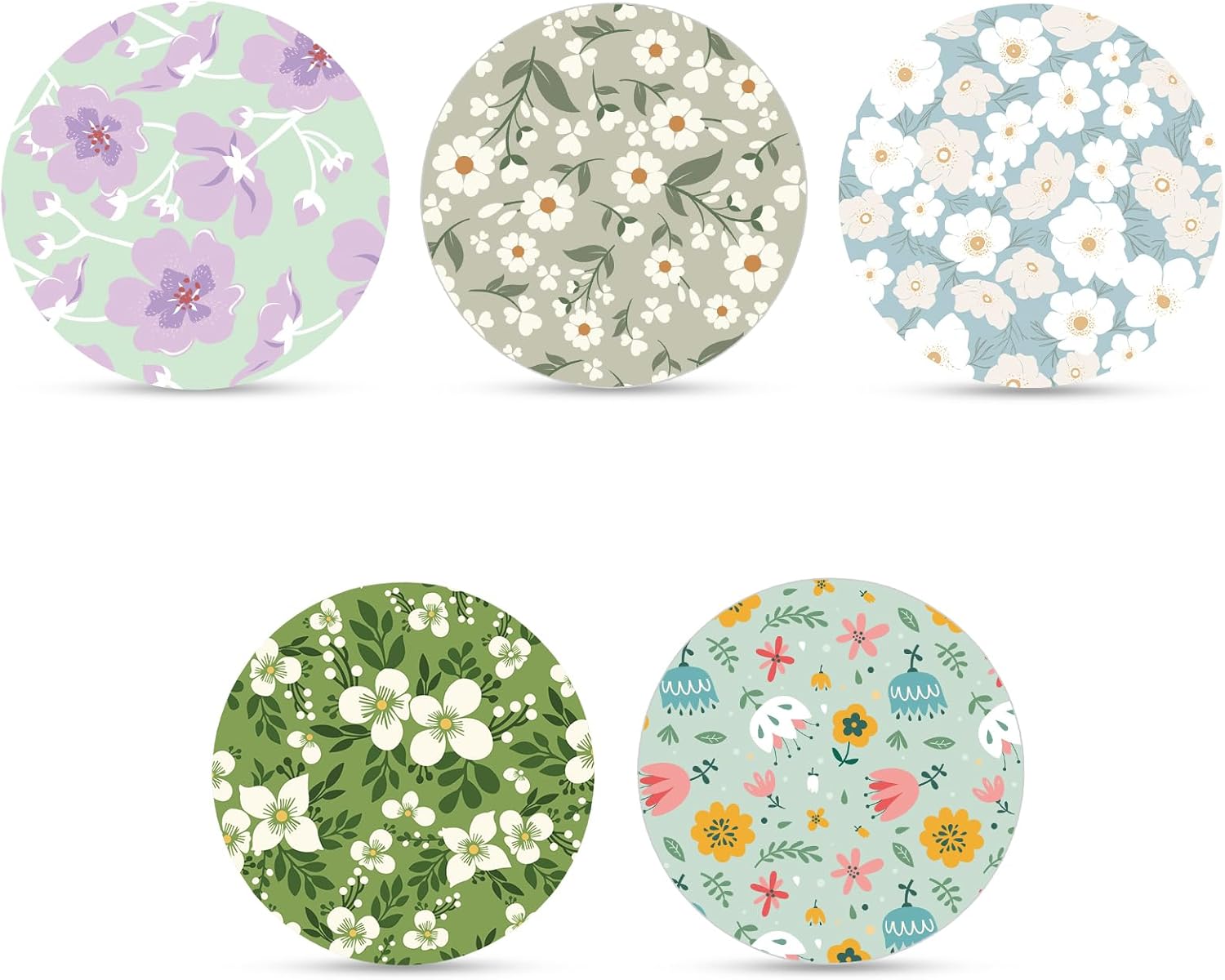 25pcs Adhesive Patches for Libre 2 or 3, CGM Overpatches, Sensor Covers Flower Print, Medical Breathable & Waterproof Glucose Sugar Sticker Compatible with Libre