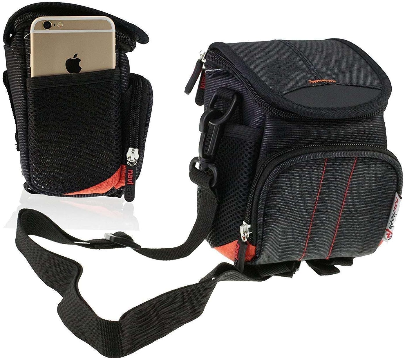 Navitech Black Camera Shoulder Bag Compatible with ToAuite 4K Digital Camera