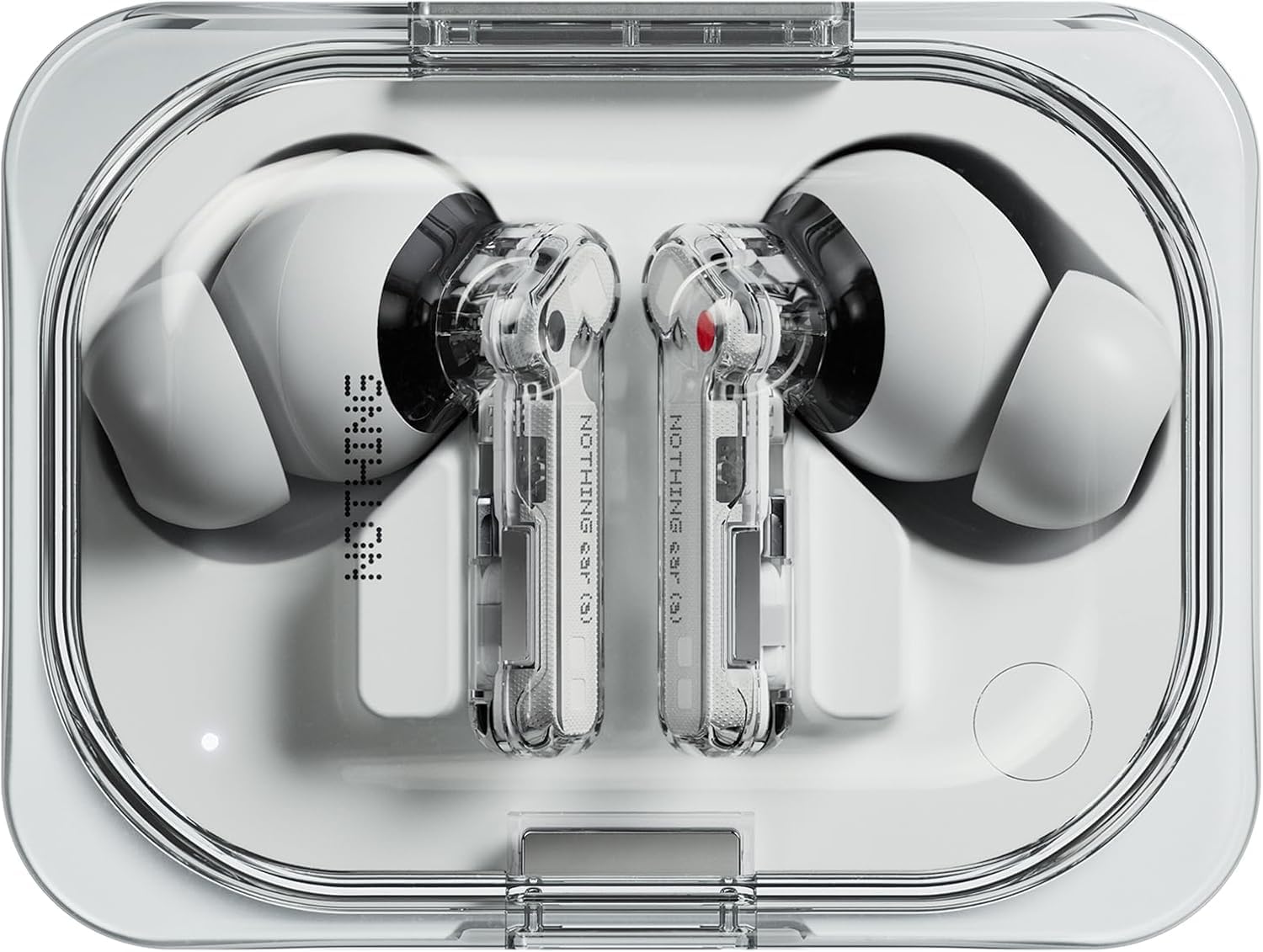 Nothing Ear 2024 Bluetooth Compatible Android/iOS Earbuds ChatGPT Integration, 45dB Hybrid Noise Cancelling, Equaliser, Dual Connect, 42.5H Water & Dust Resistance IP54 (White)