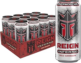 Reign Inferno Red Dragon, Thermogenic Fuel, Fitness and Performance Drink, 16 Fl Oz (Pack of 12)