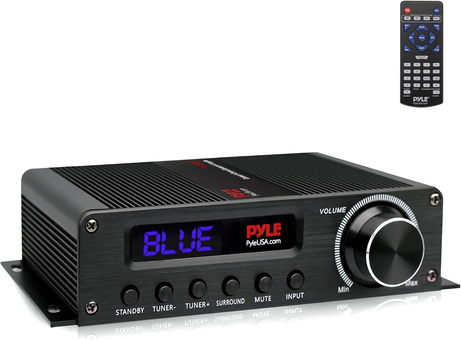 Pyle Wireless Bluetooth Home Audio Amplifier - 100W 5.1 Channel Home Theater Power Stereo Receiver, Surround Sound w/ HDMI, AUX, FM Antenna, Subwoofer Speaker Input, 12V Adapter, Black - PFA560BT