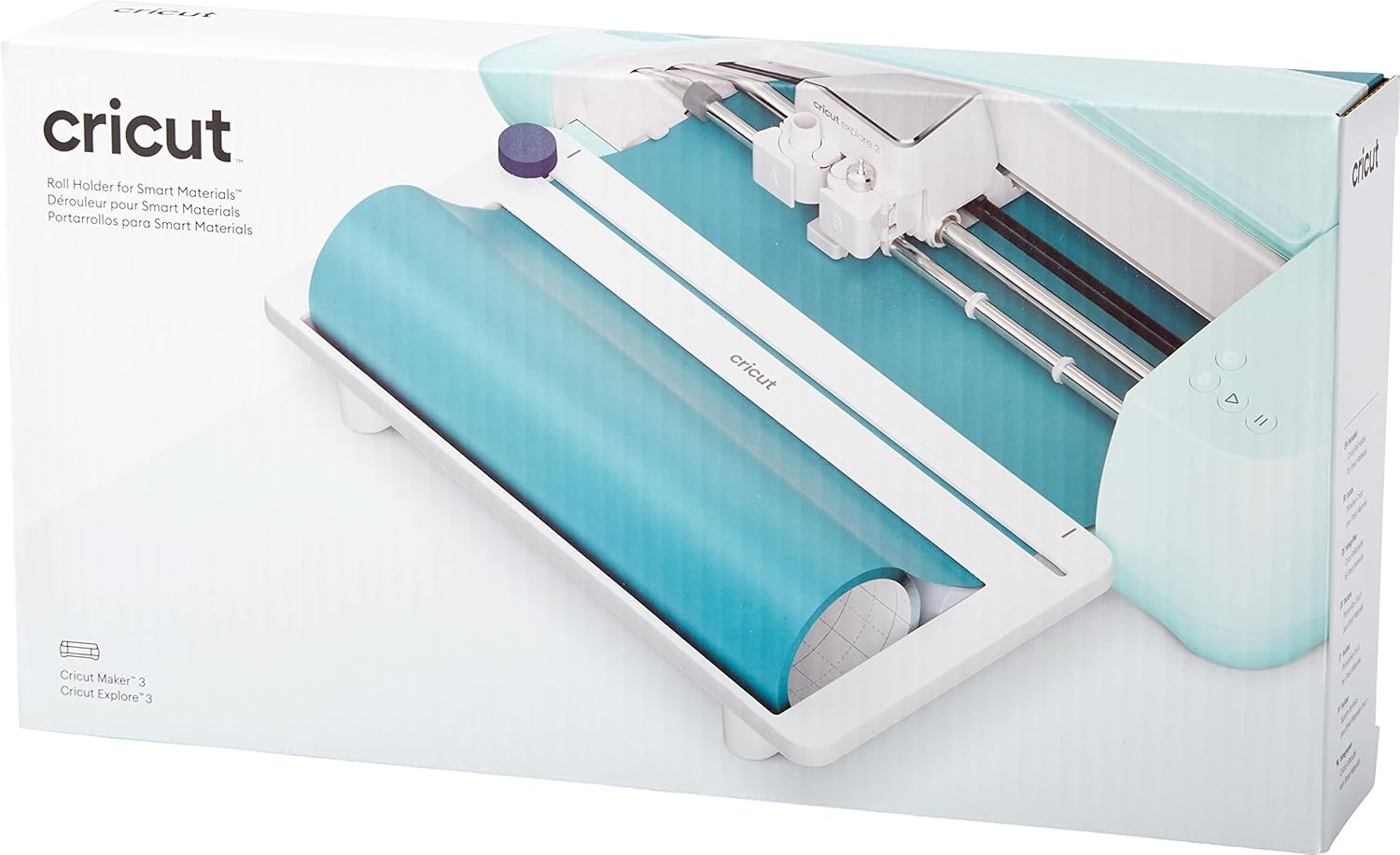 Cricut Roll Holder -with Built in Trimmer – Perfect for Clean Precise Cuts of Cricut Smart Vinyl and Heat Transfer Vinyl Iron On – Compatible with Cricut Maker 3 and Cricut Explore 3