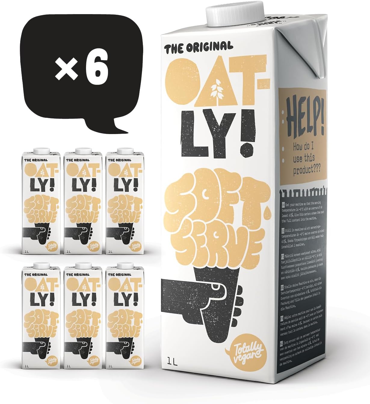 Oatly Soft Serve Mix 6 x 1 Litre (Commercial Use Only)