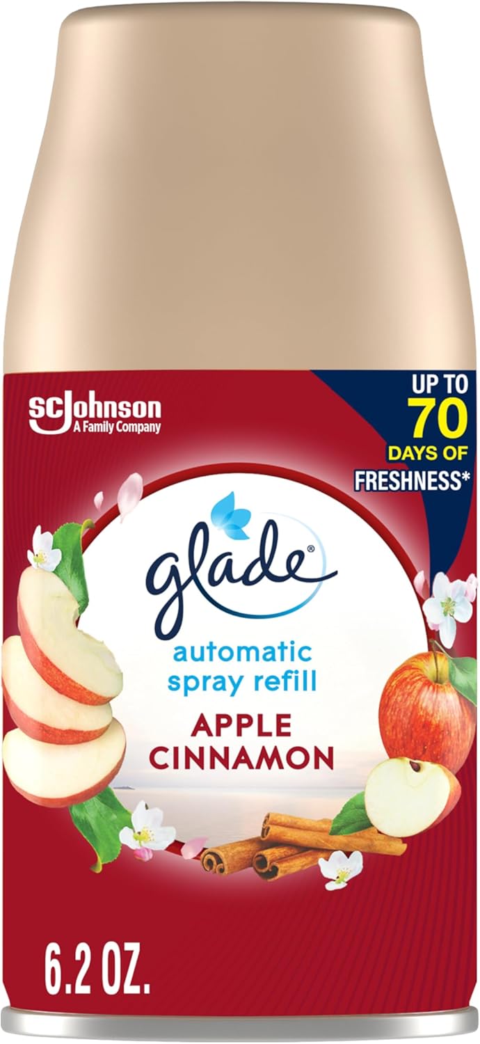 Glade Automatic Spray Refill, Air Freshener for Home and Bathroom, Apple Cinnamon, 6.2 Oz
