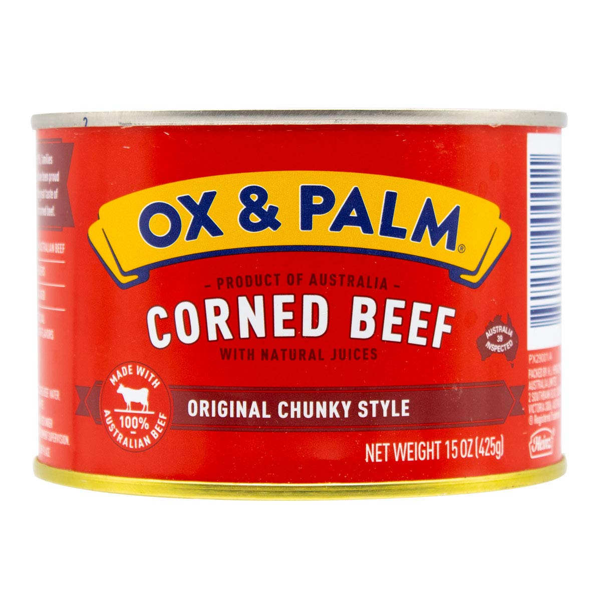 Ox & Palm Australian Corned Beef Original Chunky Style 15 oz (Pack of 12)