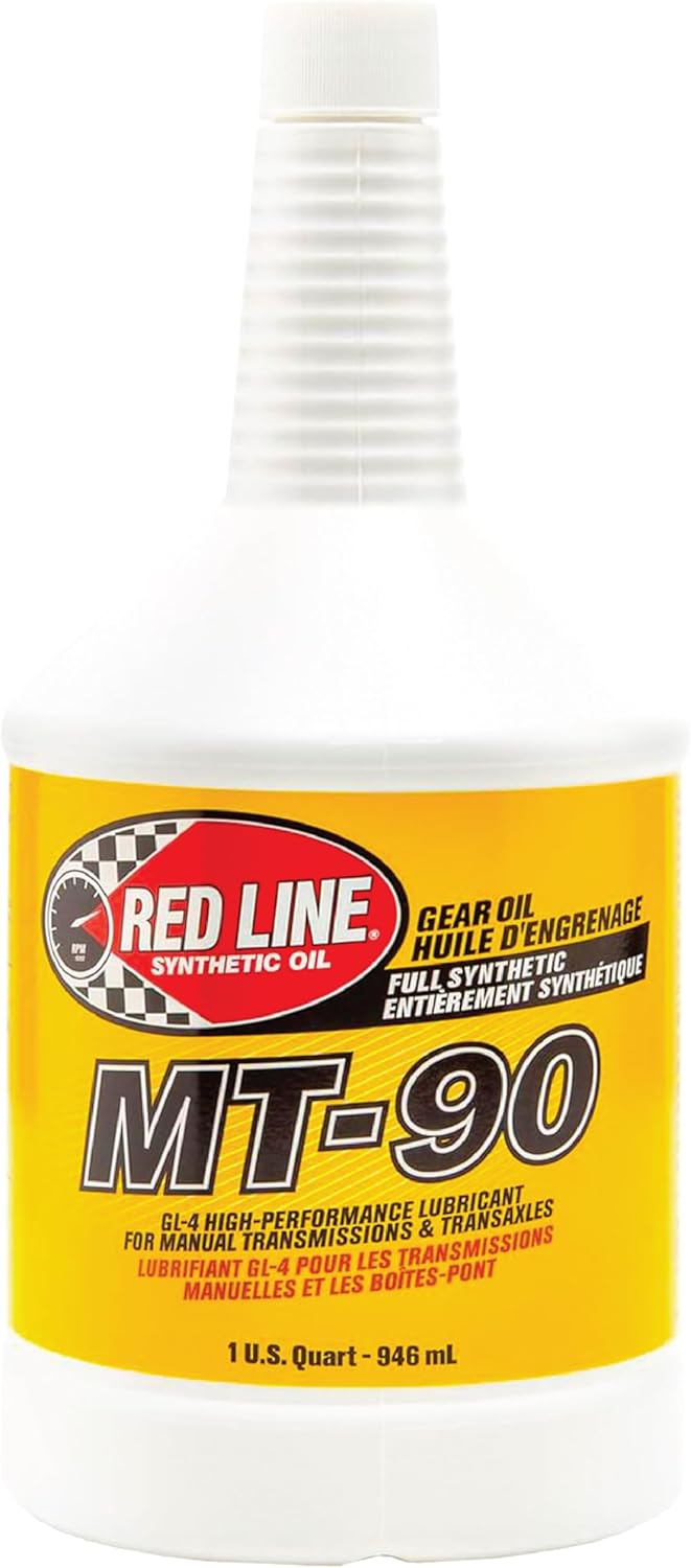 Red Line 50304 MT-90 75W-90 GL-4 Manual Transmission and Transaxle Lubricant (MTL) - 1 Quart (4 Pack)