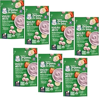 Gerber Baby Snacks Organic Yogurt Melts, Banana & Strawberry, 1 Ounce (Pack of 7)
