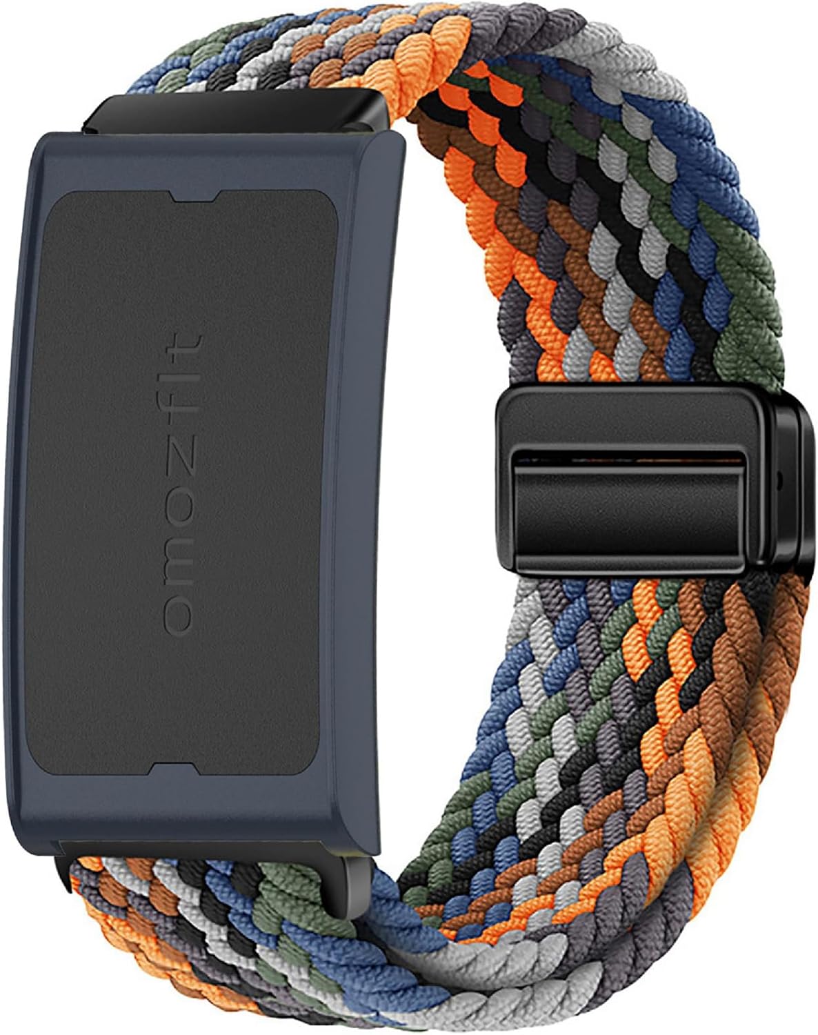GIOPUEY Magnetic Strap Compatible with Amazfit Helio, Flexible Nylon Braided Strap Replacement [Unisex] - Colourful