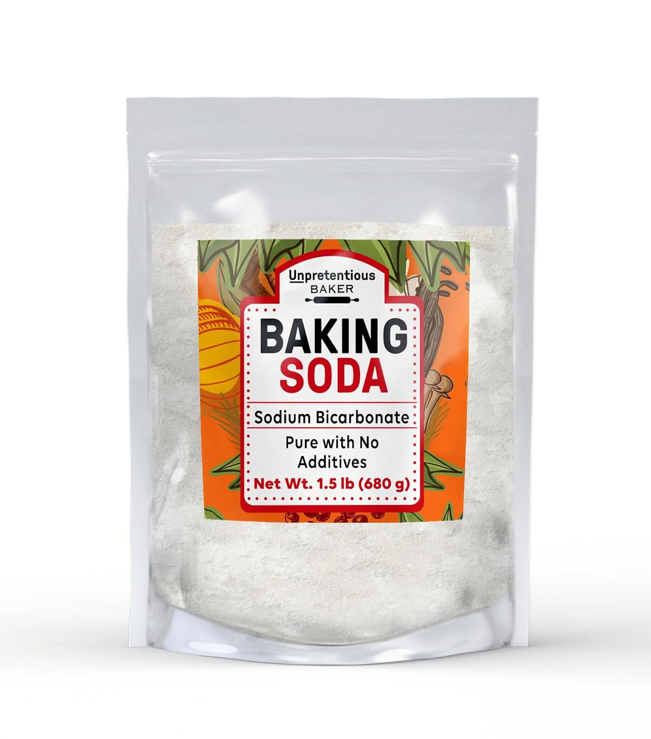 Unpretentious Baking Soda, 1.5 lb, Pure Sodium Bicarbonate