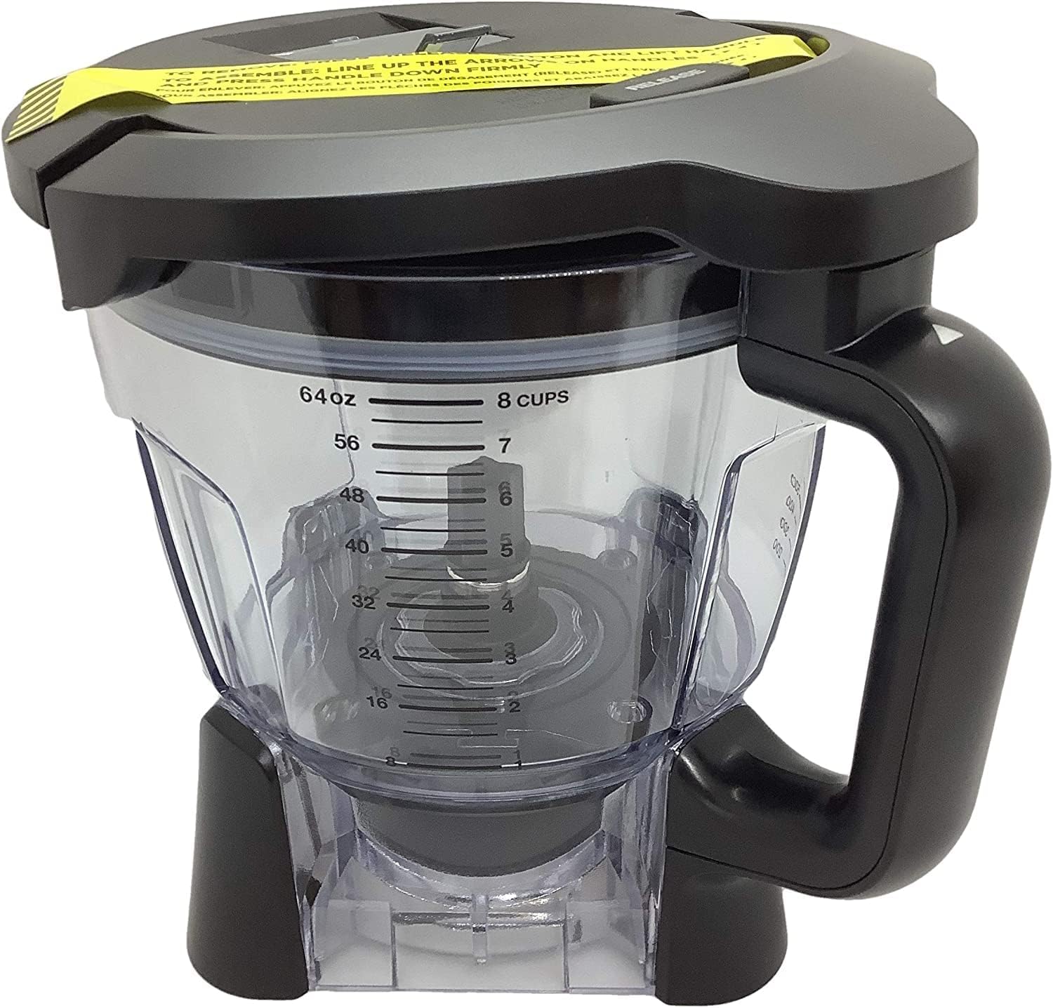 Ninja Replacement 64oz (8 Cup) Food Processor Bowl with Locking Lid Only for BL680 BL680A BL681A BL682 BN801 BN805 BL910 Auto-iQ Duo Blender