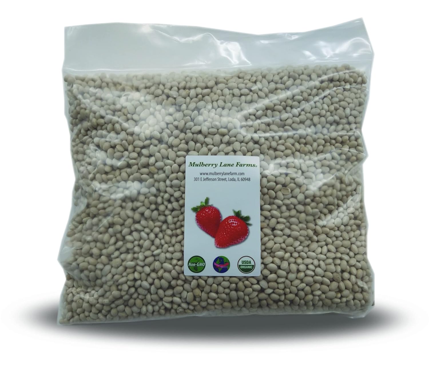 Navy Beans 5 Pounds USDA Certified Organic, Non-GMO Bulk, Product of USA, Mulberry Lane Farms