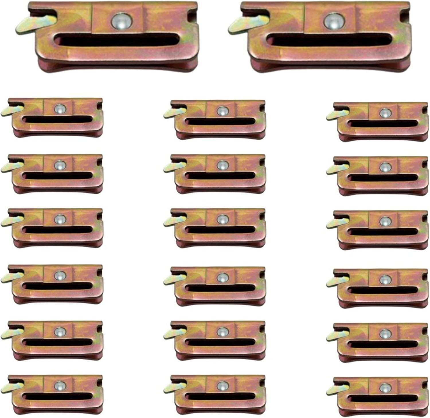 DC Cargo Loose E-Track Spring Fitting for Creating Custom TieDown Straps, Hammocks, Cargo Nets, Load Bars, Hooks, Shoring Beams, Gear Racks. Heavy Duty Steel Fitting Inserts Into E Tracks (Pack of 20)