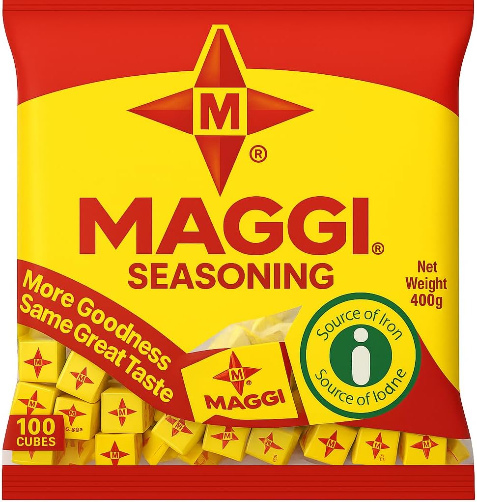 Maggi Seasoning Cubes (100 Cubes) 400g (Pack of 1) – Authentic Nigerian Stock Cubes for Cooking, Soups, Stews & African Dishes – Rich Umami Flavor – Product of Nigeria – Halal Certified
