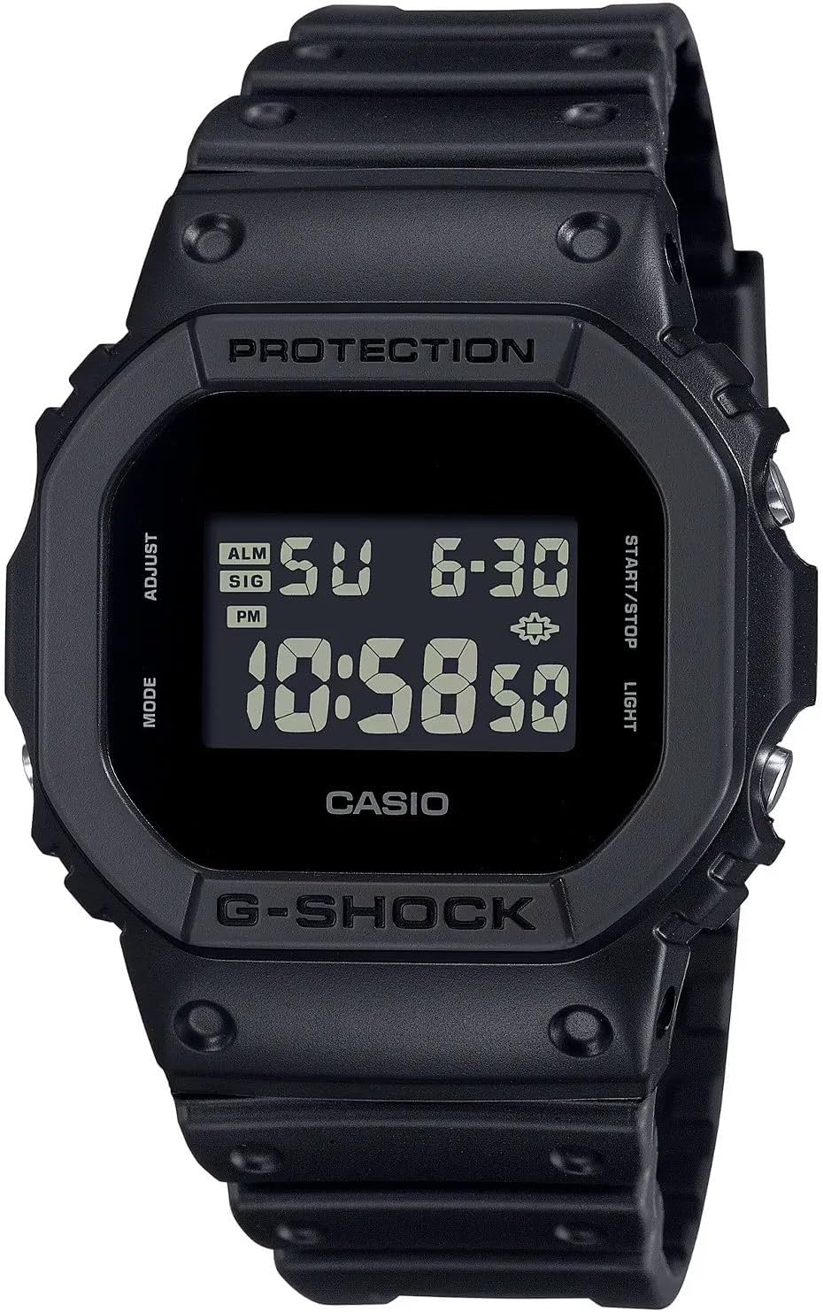 G-Shock Men's Digital Watch DW-5600UBB-1ER Solid Colours with 200m Water Resistance, Stopwatch, Countdown Timer, Alarm, Light Function, Black Resin Case, Black