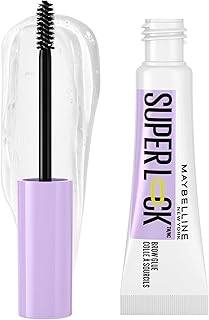 Maybelline Super Lock Brow Glue Eyebrow Gel, Lightweight Brow Gel For Up To 24HR Hold, Clear, 1 Count