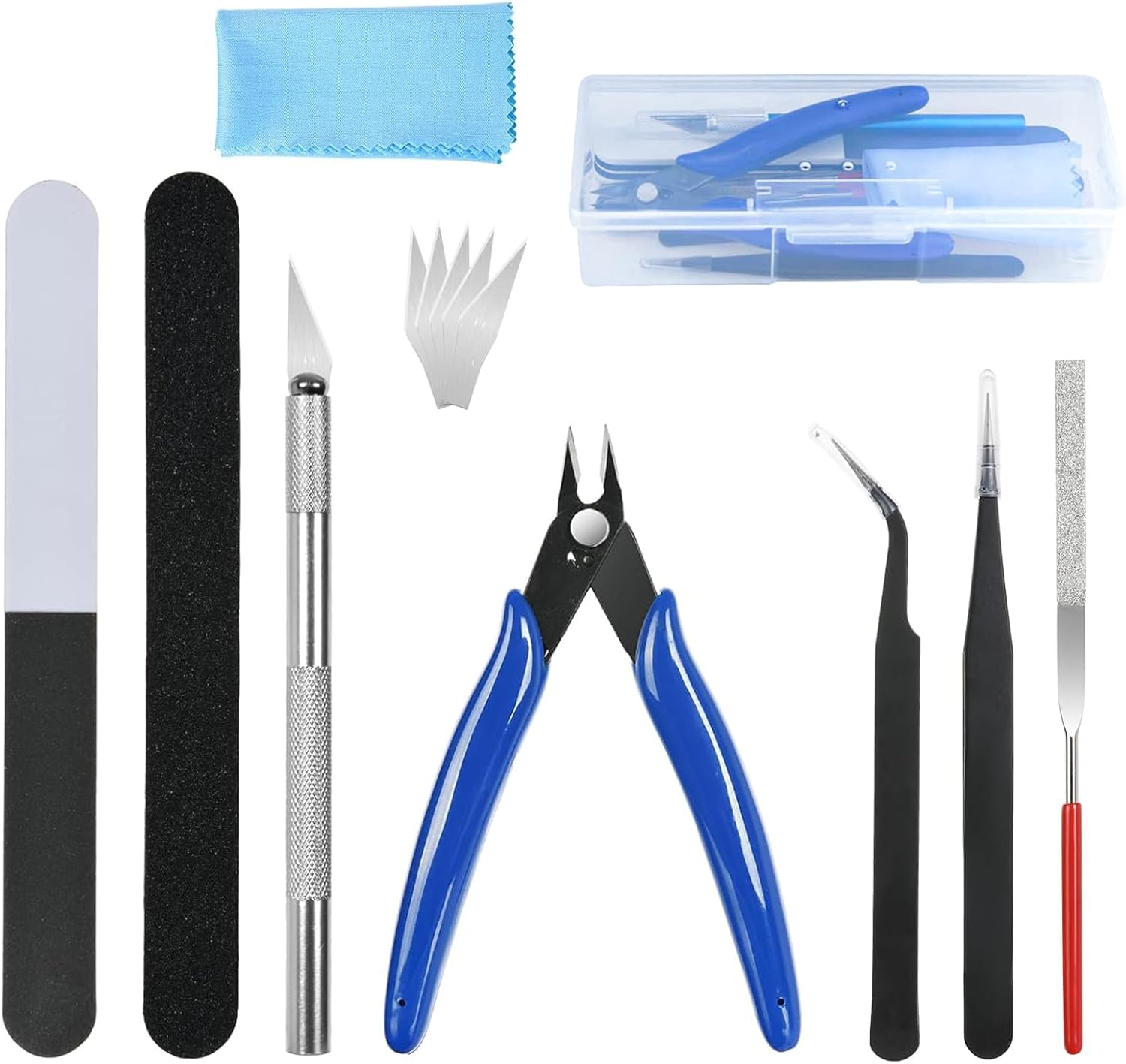 14Pcs Model Tools Craft Set, Hobby Building Tool Set, Modeler Building Kit for Gundam, Modeler Basic Tools Craft Set for Cars, Airplanes, Buildings, Gundam
