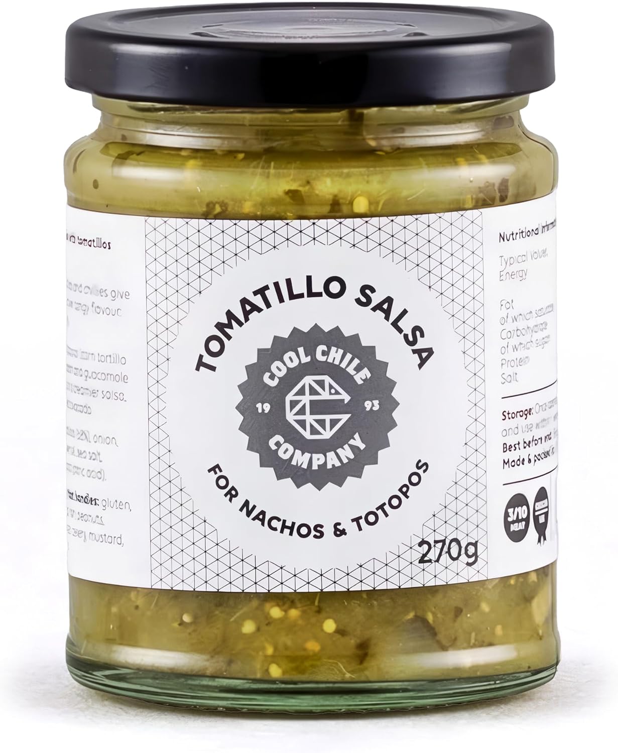 Cool Chile Co Salsa Verde Tomatillo Salsa Dip – 260 g – Vegetarian & Gluten-Free
