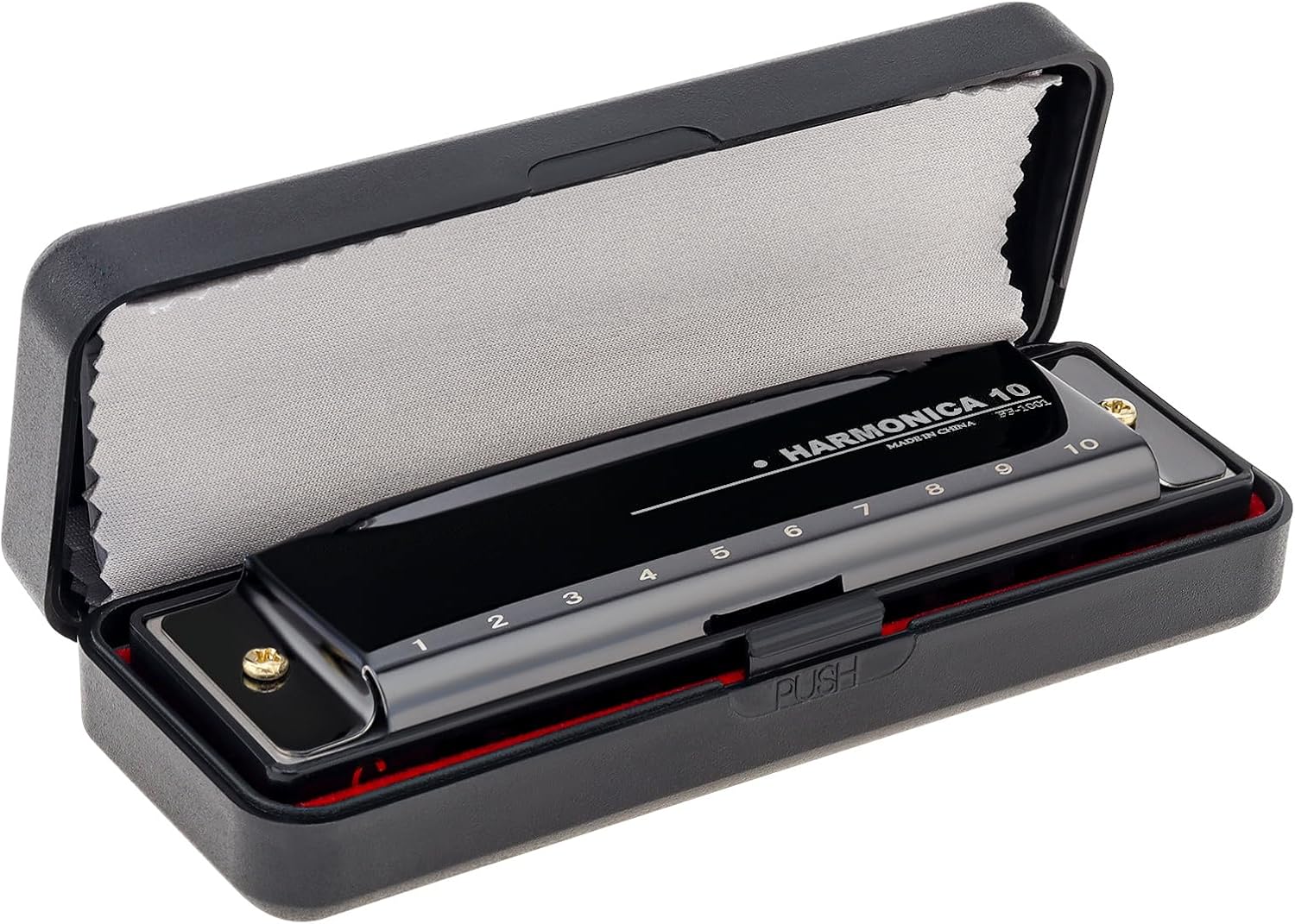 OriGlam Blues Harmonica Harp Mouth Organ, 10 Holes C Key Harmonica for Adults Beginner