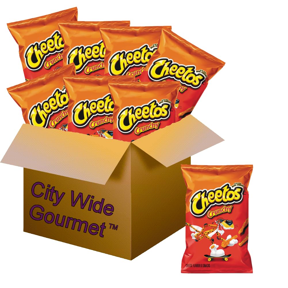 Cheetos Crunchy Cheese Flavored Snacks, 2 oz Bags, Pack of 8