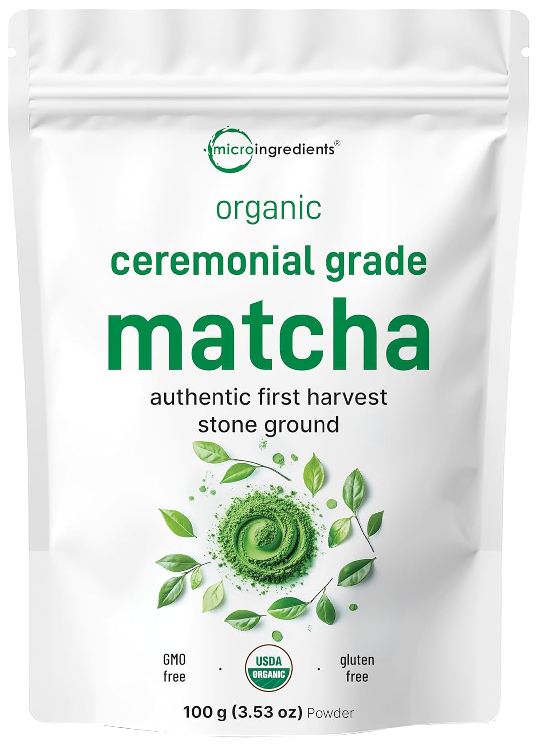 Organic Ceremonial Grade Matcha Powder, 100 Servings | First Harvest Authentic Japanese Origin | 100% Barista-Grade Matcha Green Tea For Latte, Beverage & Baking