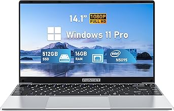 14 Inch Laptop Computer, Gaming Laptop, 16GB RAM 512GB SSD, Intel Celeron N5095 Processors, FHD 1920 x 1080, Supports 180 Angle Opening, Windows 11 Pro