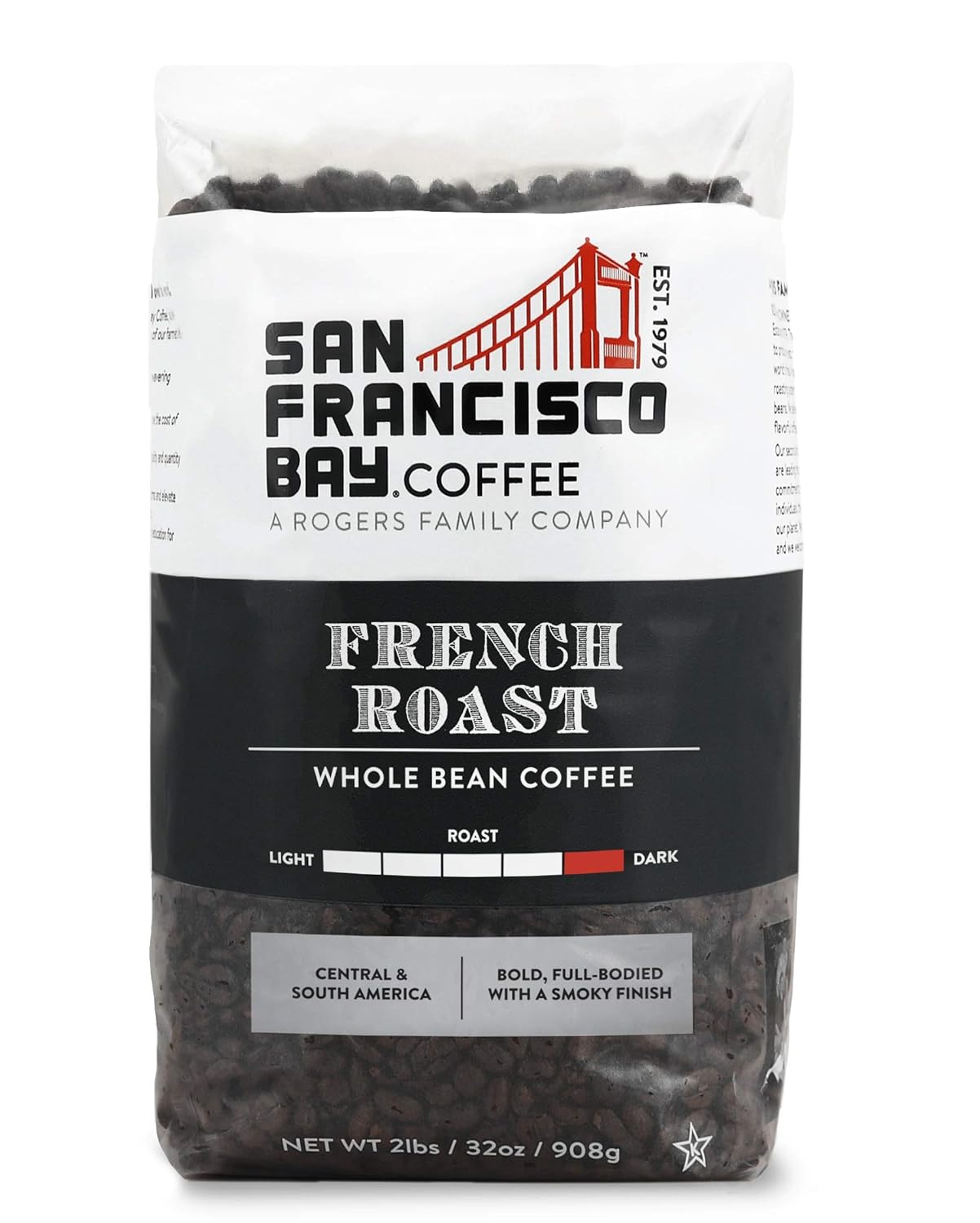 San Francisco Bay Coffee - Dark Roast Whole Bean Coffee - French Roast (2 lb bag)