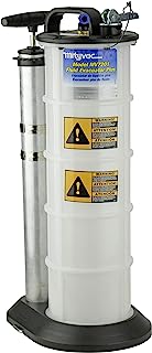 Mityvac 7201 2.3 Gallon Fluid Evacuator Extractor and Dispensing Pump, Push Button, Manual Operation, Chemical-Resistant Polyethylene, Automatic Overflow Prevention, Quick-Drain Spout, Large Base