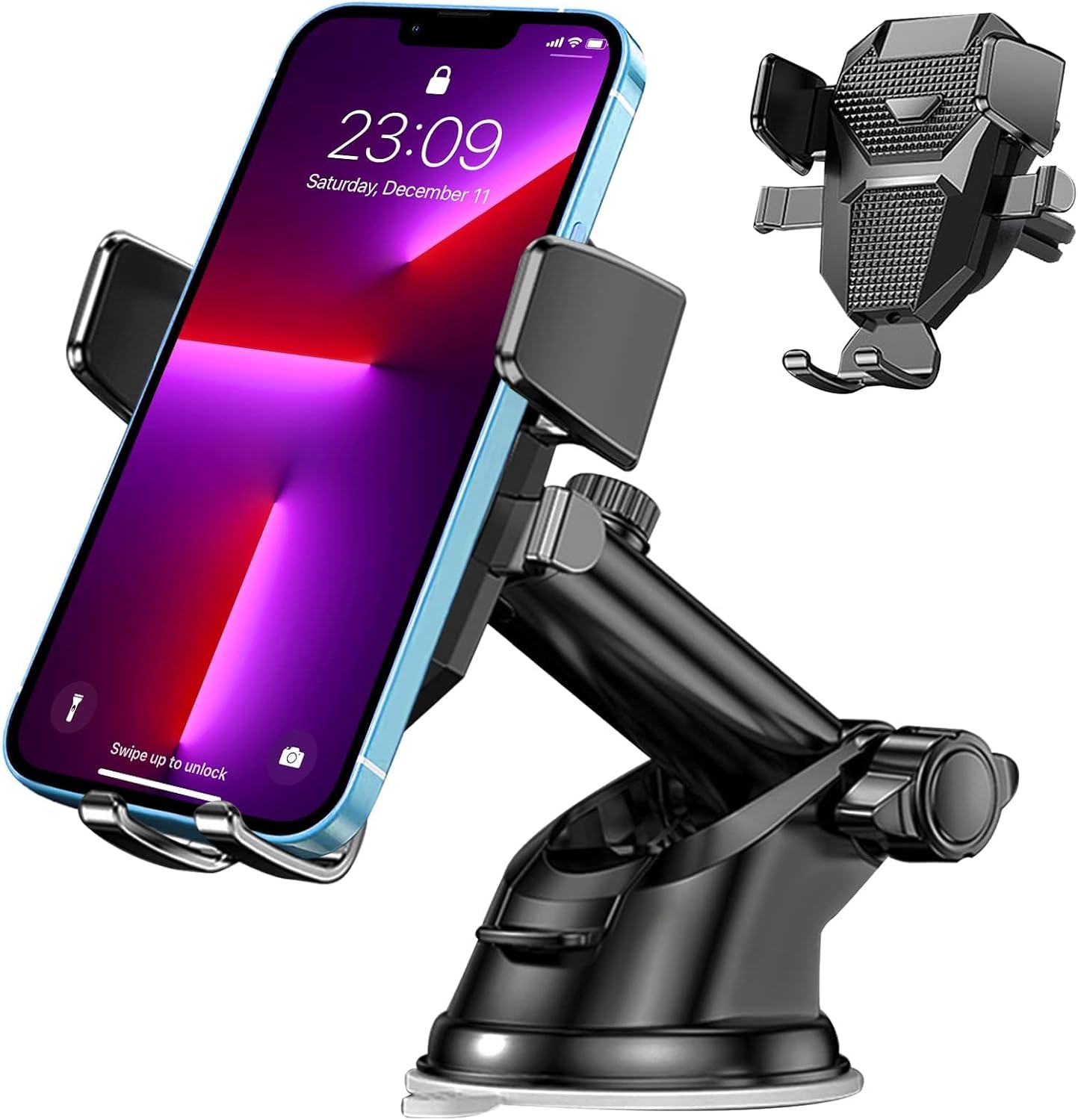 Car Phone Holder for BYD Qin, Mobile Phone Mount for Dashboard Windscreen Vent Phone Stand Cradle 360° Rotation Accessories