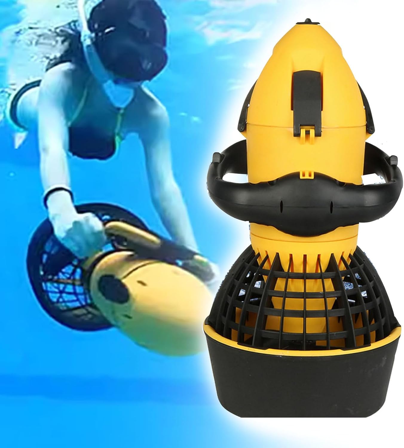 Hydravex Underwater Sea Scooter Water Propulsion Water Propeller Submersible Device 500W Lithium Battery Swimming Device for Water Sports Swimming Pool & Diving & Snorkeling & Sea Adventures