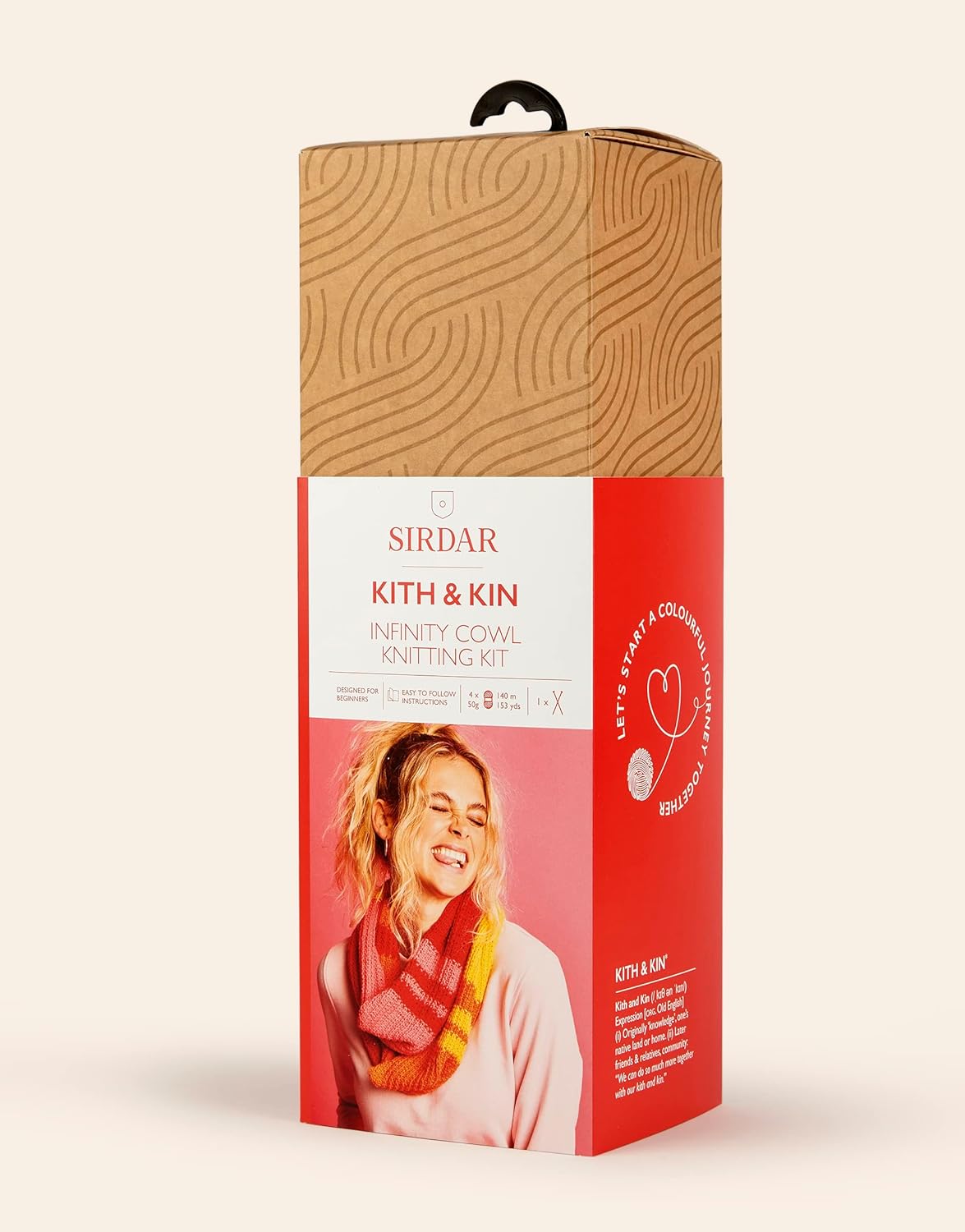 Sirdar Kith & Kin, Infinity Cowl (red) Knitting Kit