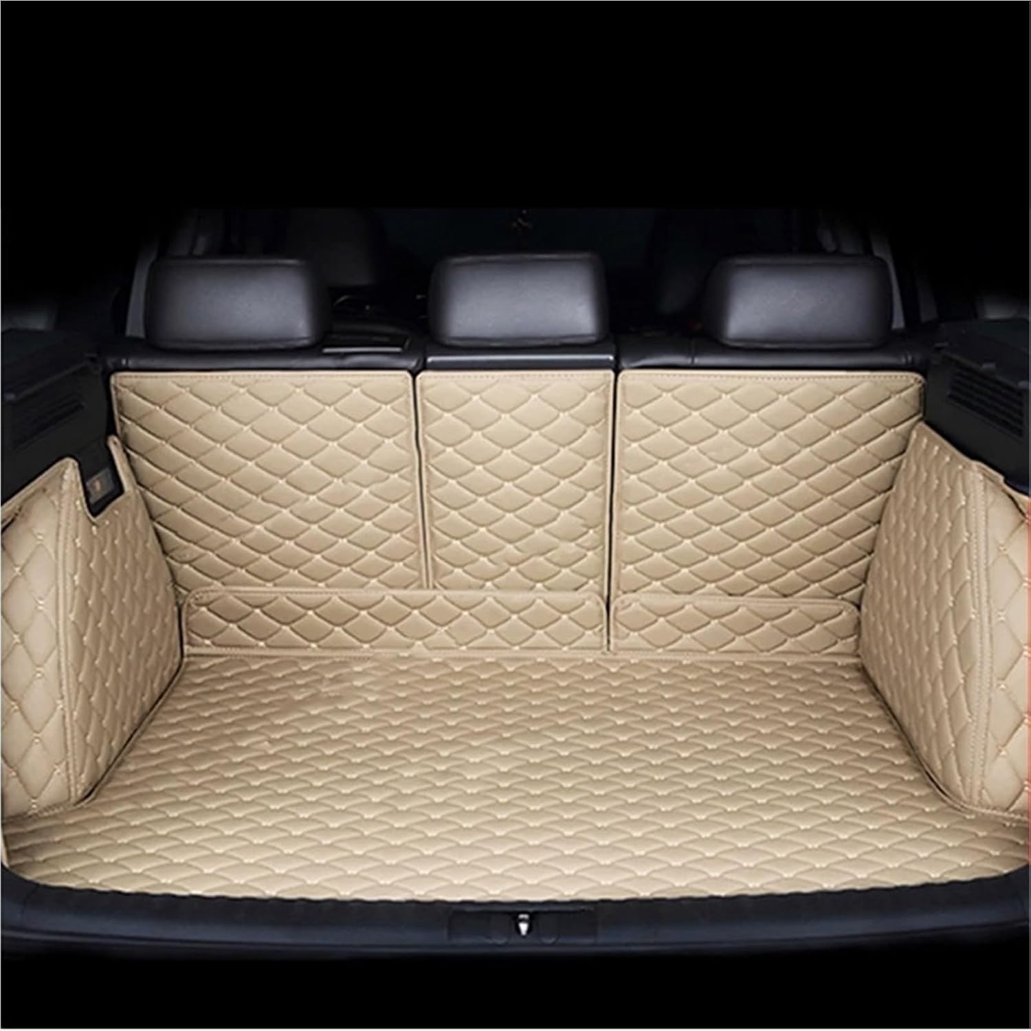 Rear Trunk Protector Mat For Skyworth EV6 For Imperium For SEV 2021 2022 2023 2024 Car Trunk Mat Fully Trunk Mat Rear Cargo Tray Car Boot Mat(S- Beige)