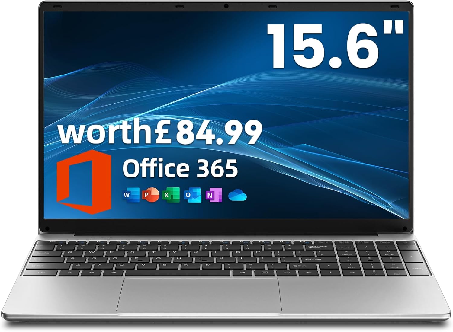 jumper Laptop with Office 365, 15.6 inch HD Display Laptops, 5205U Processor, Windows 11, 4GB RAM 128GB Storage, Dual Stereo Speakers, USB3.0, Portable Laptops for Business, School, and Work