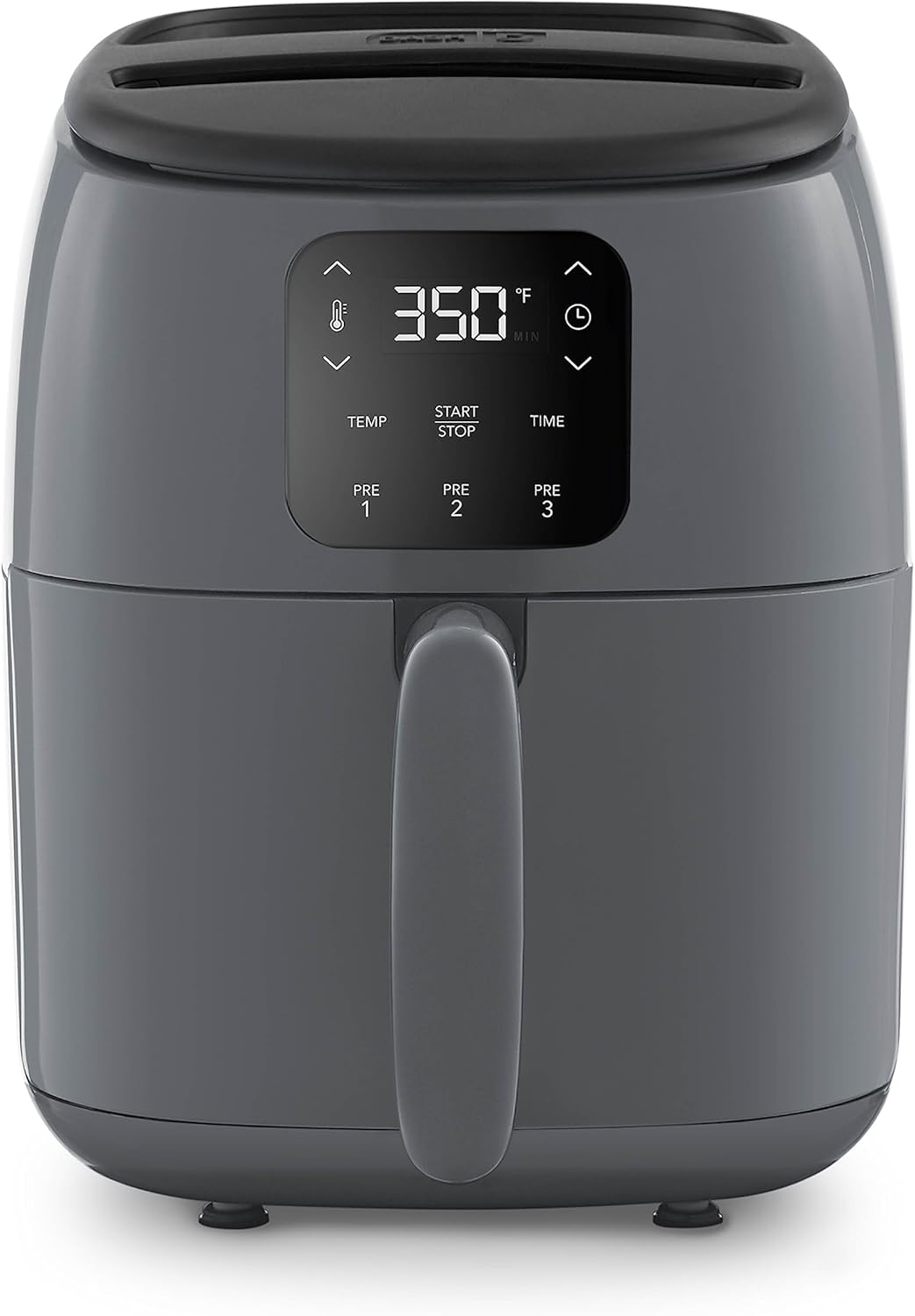 DASH Tasti-Crisp™ Electric Air Fryer Oven, 2.6 Qt., Grey – Compact Air Fryer for Healthier Food in Minutes, Ideal for Small Spaces - Auto Shut Off, Digital, 1000-Watt