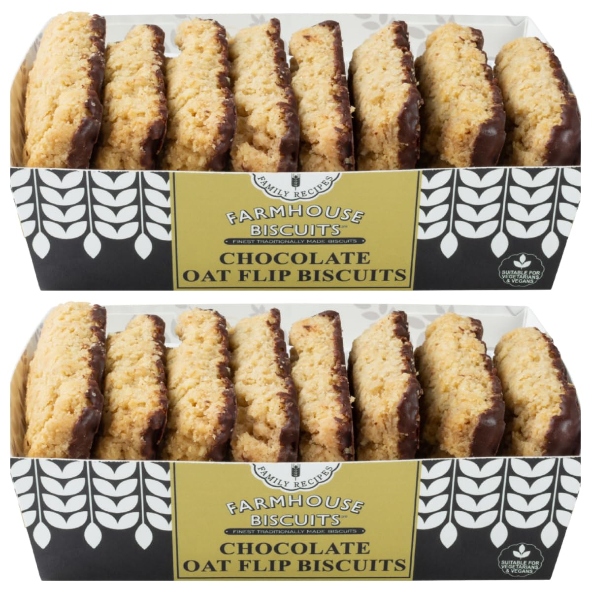 Farmhouse Dark Chocolate Oat Flip Biscuits -2 Pack in a Premier Life Store Box