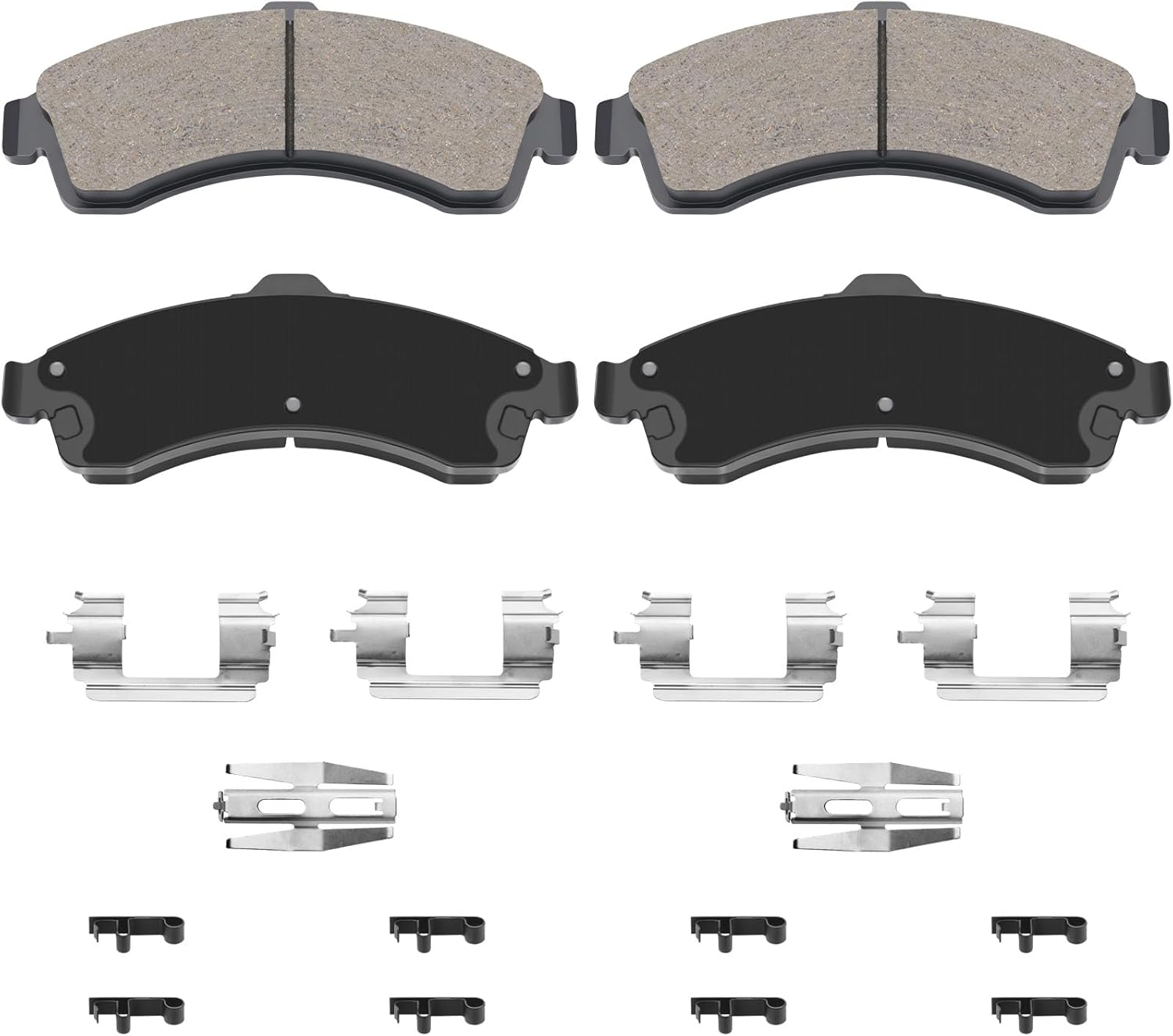Front Brake Pads Compatible with 2002-2005 Chevy Trailblazer GMC Envoy 2003 2004 Ceramic Brake Pads w/Hardware Replacement(HZ882)