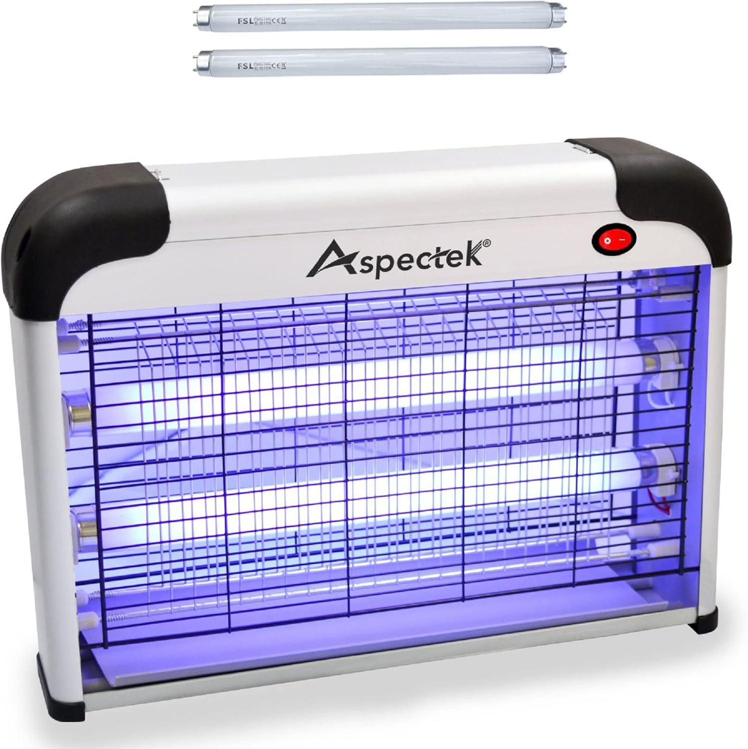 ASPECTEK Insect Killer, Bug Zapper,Powerful 20W Electronic Indoor Fly Zapper, Mosquito Killer-Indoor Use Including Free 2 Pack Replacement Bulbs
