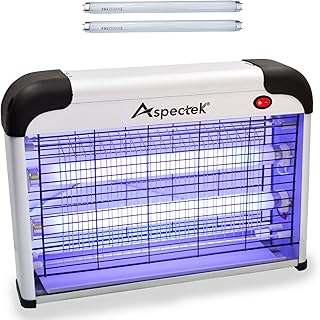 ASPECTEK Insect Killer, Bug Zapper,Powerful 20W Electronic Indoor Fly Zapper, Mosquito Killer-Indoor Use Including Free 2 Pack Replacement Bulbs