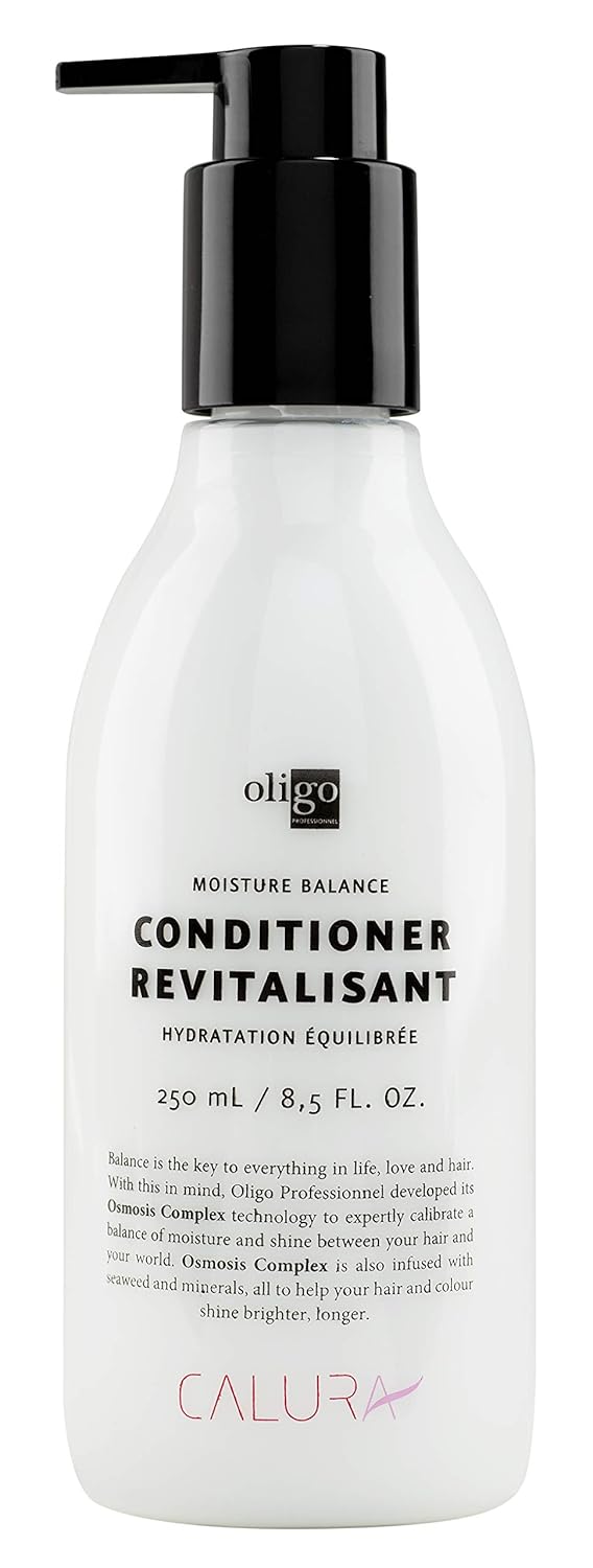 OLIGO PROFESSIONNEL - Calura Moisture Balance Conditioner - Men & Women - Paraben Free - For Oily Hair - Promotes Longevity of Colour - Revitalizes Shine - Sulfate Free - Moisturizing Formula - 8.5oz