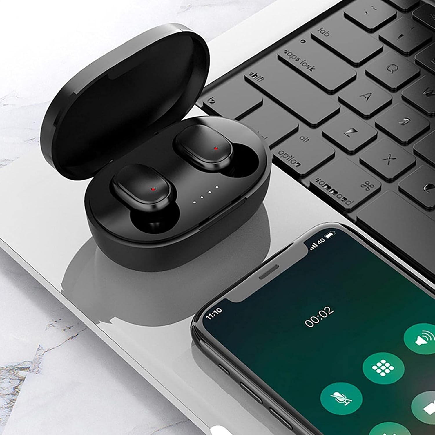 Sbyhbhyds Bluetooth Earphones Wireless Headphones, in-Ear True Earbuds with Charging Case,Built-in mic,Stereo Sound IPX4 Waterproof Portable Sports Headset,Noise Cancelling,Touch Control,Deep Bass