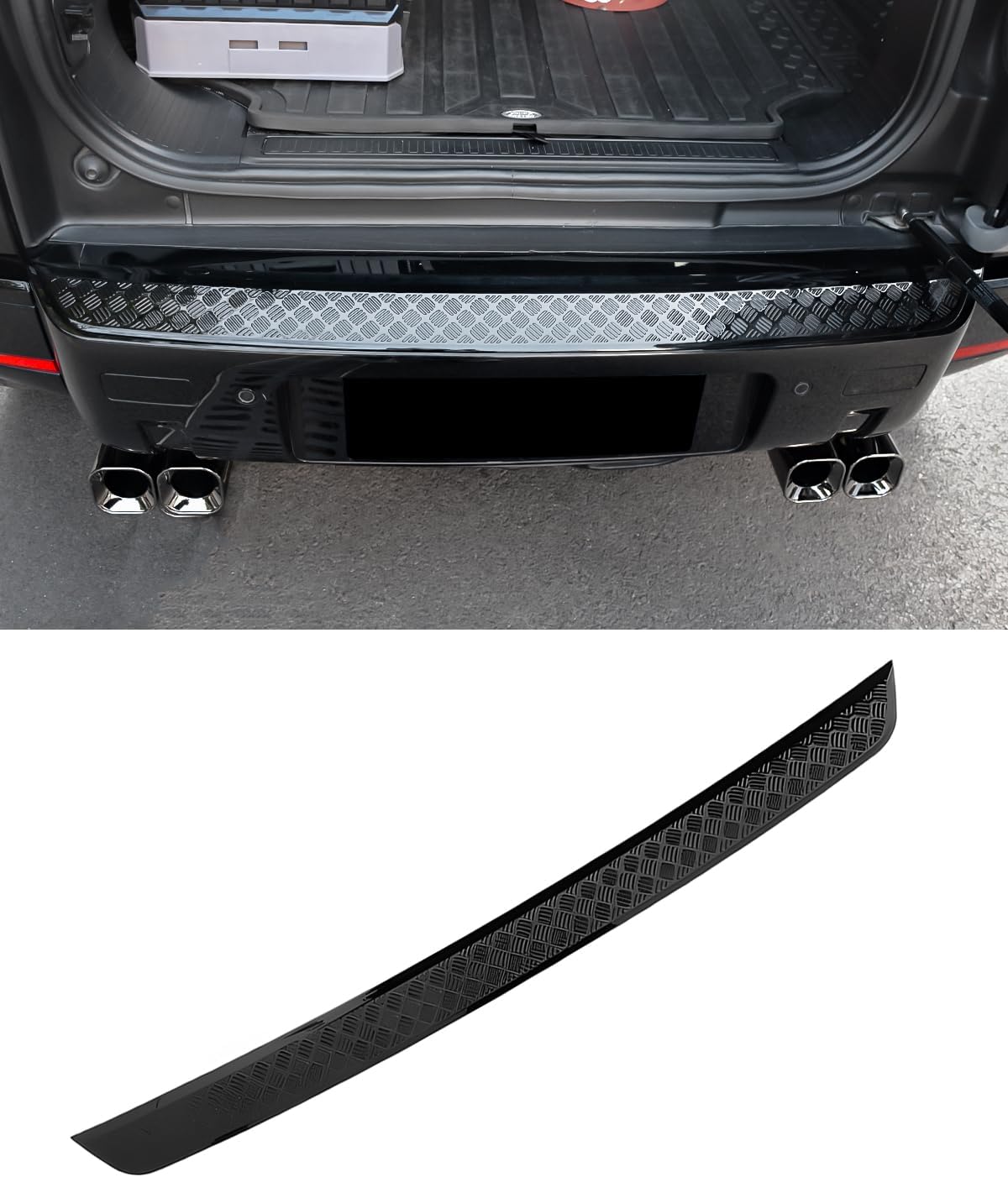 Anti-Scratch Guard Protection Cover Compatible with Land Rover Defender 90 110 130 2020-2025 Exterior Accessories (rear bumper glossy black)