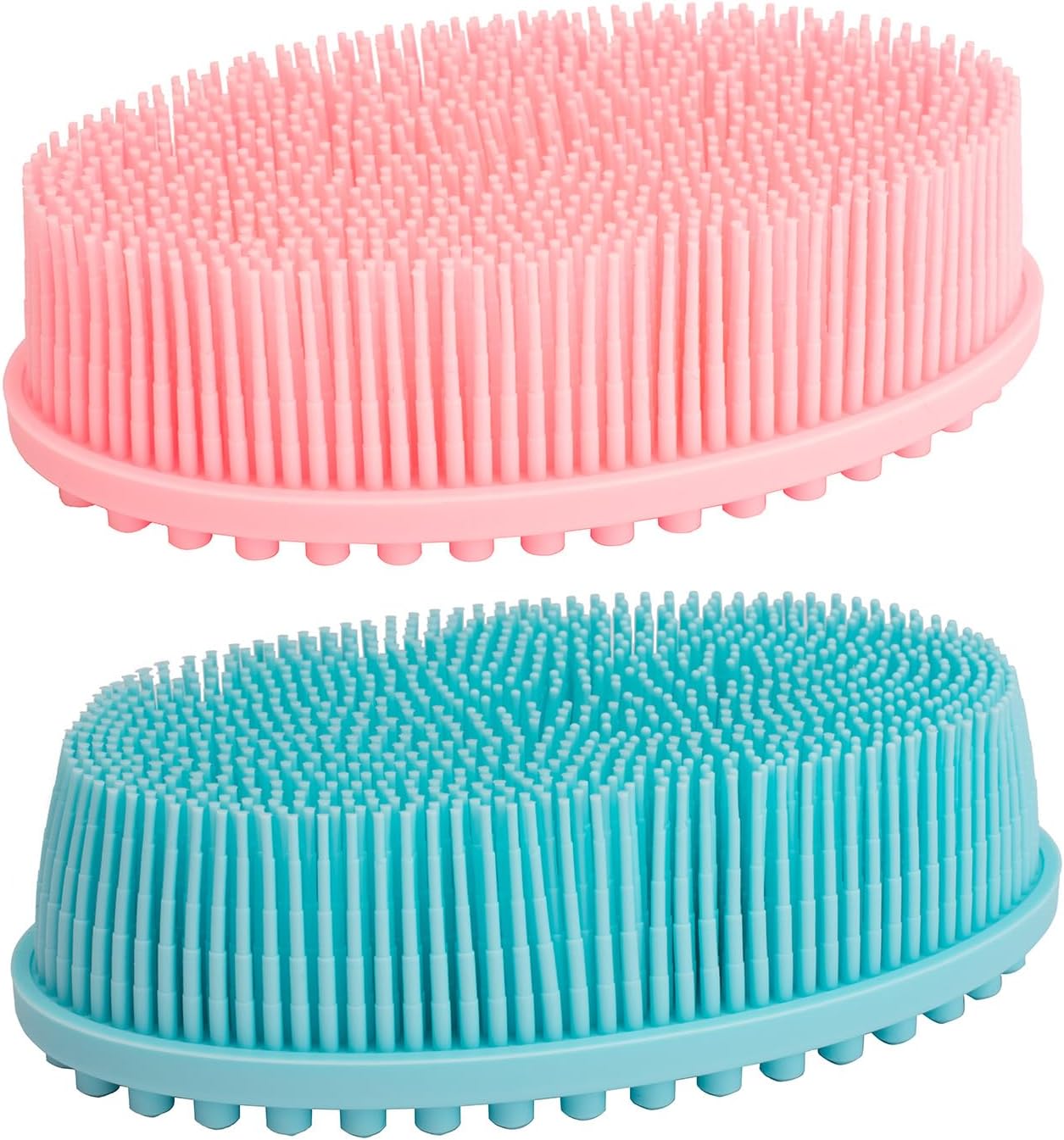 DNC Silicone Body Scrubber Exfoliating Shower Bath Body Brush 2 Pack