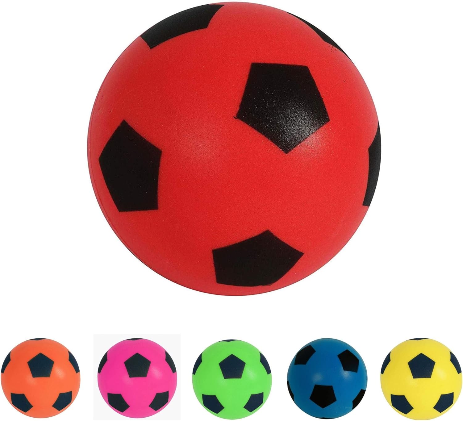 HTI Toys & Games Fun Sport Size 5 Red Football | Indoor/Outdoor Soft Sponge Foam Soccer Ball Great Fun For Adults And Kids Boys & Girls