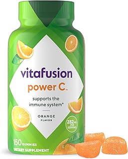 Vitafusion Power C Vitamin C Gummies for Immune Support, Orange Flavored, 282 mg Vitamin C, America’s Number 1 Gummy Vitamin Brand, 50 Day Supply, 150 Count