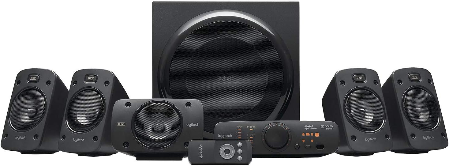 Logitech Z906 5.1 Surround Sound Speaker System - THX, Dolby Digital and DTS Digital Certified - Black