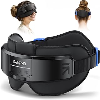 RENPHO FSA/HSA Eligible Head & Eye Massager, Eyeris Masc Heated Eye& Head Massager for Migraines, Headache Massager for Forehead, Back of Head and Temple, Head Massager Scalp for Relax, Birthday Gifts